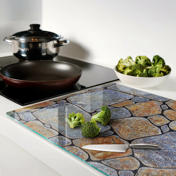 Glass cutting board Stone pattern with texture