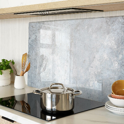 Glass kitchen board Concrete effect with reflection