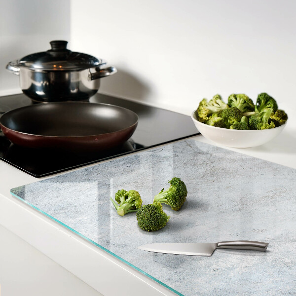 Glass kitchen board Concrete effect with reflection
