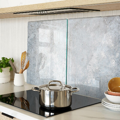 Glass kitchen board Concrete effect with reflection