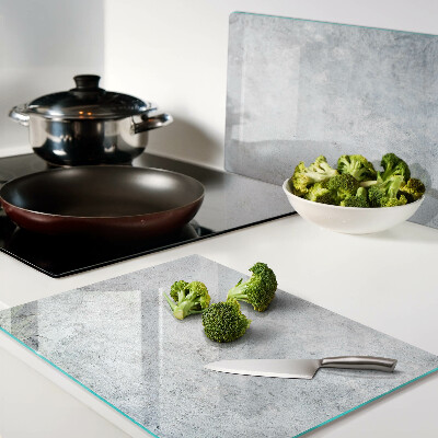 Glass kitchen board Concrete effect with reflection