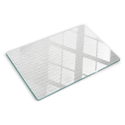 Glass chopping board Brick wall