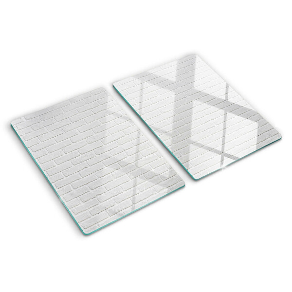 Glass chopping board Brick wall