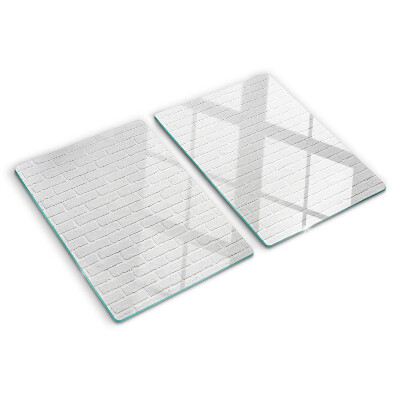 Glass chopping board Brick wall