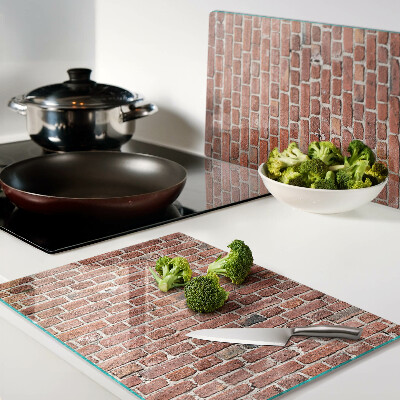 Glass cutting board Brick wall