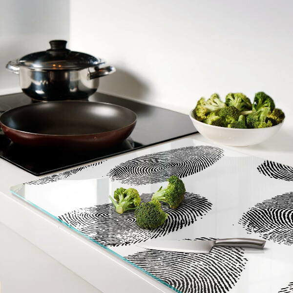 Glass kitchen board Fingerprints