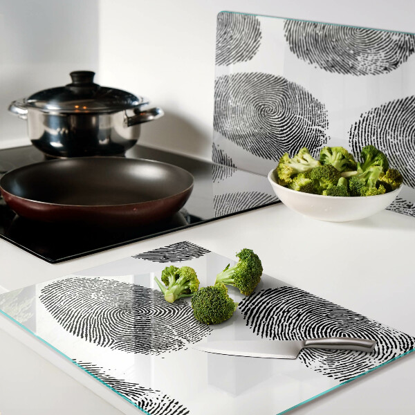 Glass kitchen board Fingerprints