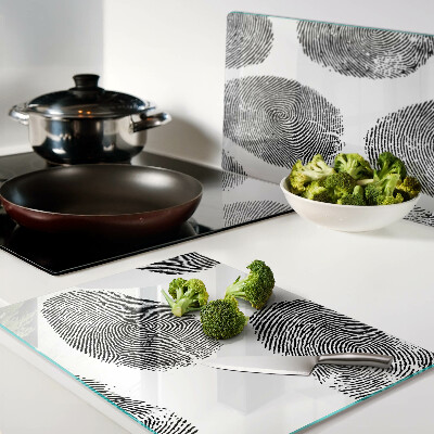 Glass kitchen board Fingerprints