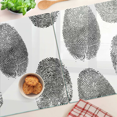 Glass kitchen board Fingerprints