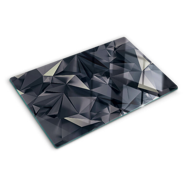 Chopping board glass Geometry in shades of gray