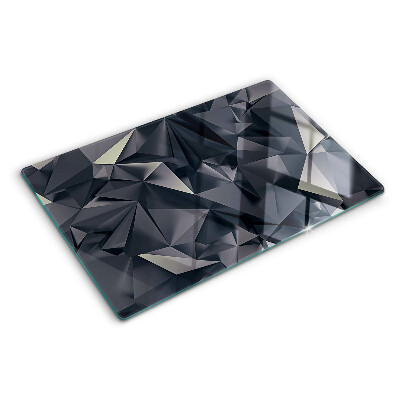 Chopping board glass Geometry in shades of gray