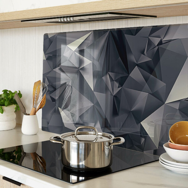 Chopping board glass Geometry in shades of gray