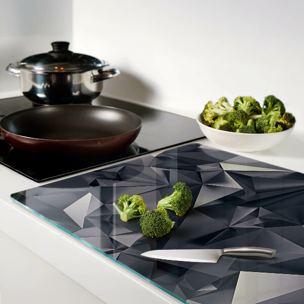 Chopping board glass Geometry in shades of gray