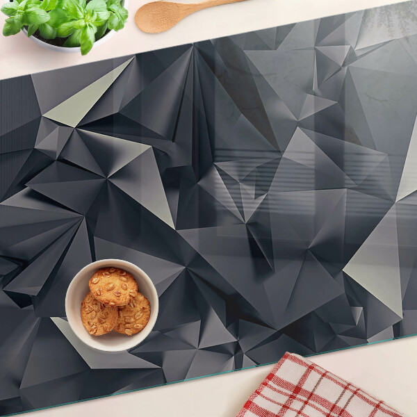 Chopping board glass Geometry in shades of gray