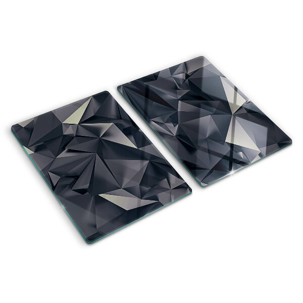 Chopping board glass Geometry in shades of gray