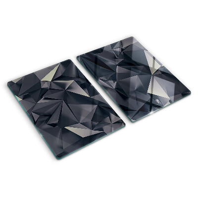 Chopping board glass Geometry in shades of gray