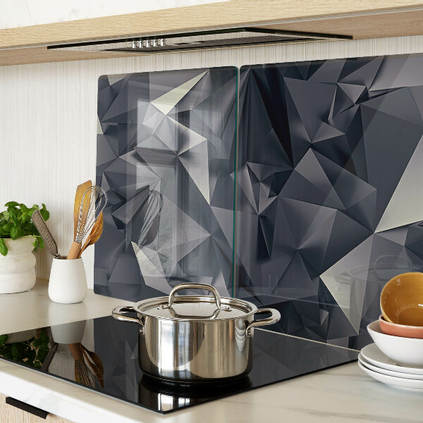 Chopping board glass Geometry in shades of gray