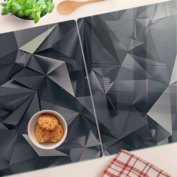 Chopping board glass Geometry in shades of gray