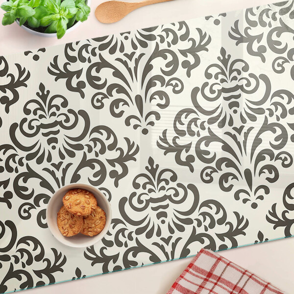 Cutting board Baroque style plant pattern