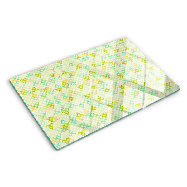 Glass chopping board Geometry in pastel colors
