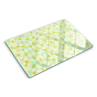 Glass chopping board Geometry in pastel colors