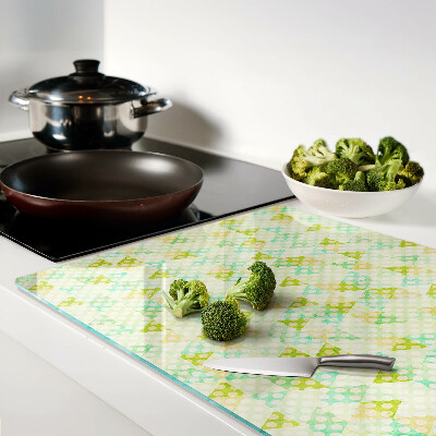 Glass chopping board Geometry in pastel colors