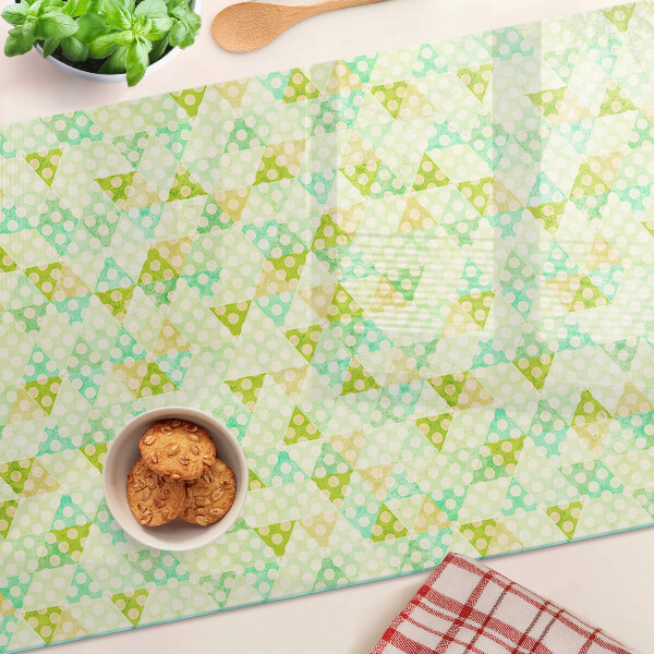 Glass chopping board Geometry in pastel colors