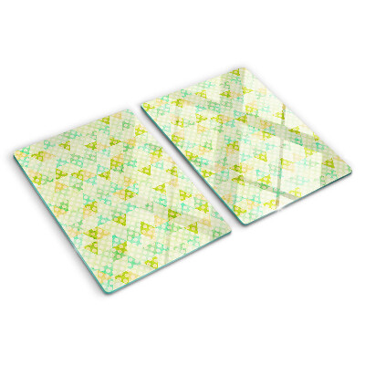 Glass chopping board Geometry in pastel colors