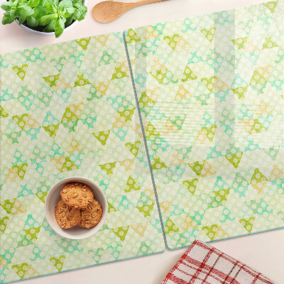 Glass chopping board Geometry in pastel colors