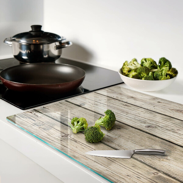 Glass cutting board Rustic style wooden board