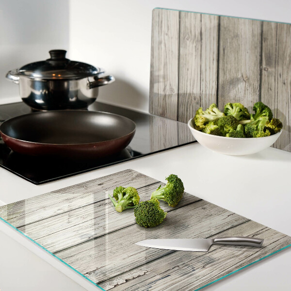 Glass cutting board Rustic style wooden board