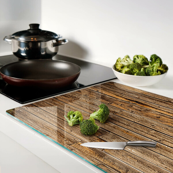 Glass cutting board Wooden board with a window