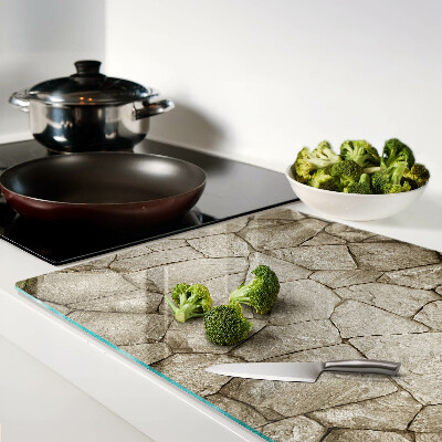 Glass kitchen board Stone mosaic in shades of brown