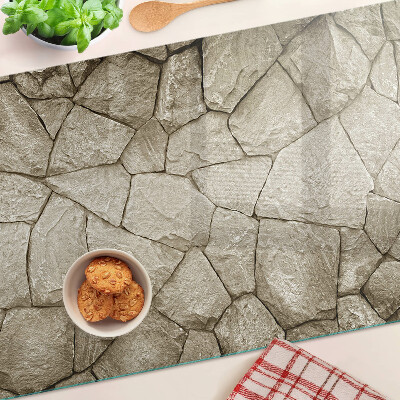 Glass kitchen board Stone mosaic in shades of brown