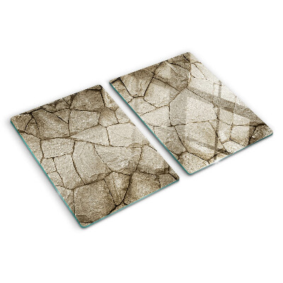 Glass kitchen board Stone mosaic in shades of brown