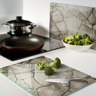 Glass kitchen board Stone mosaic in shades of brown