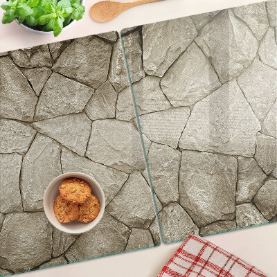 Glass kitchen board Stone mosaic in shades of brown