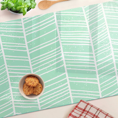 Chopping board Green stripes with white lines