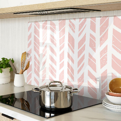 Chopping board glass Leaves in a pink shade