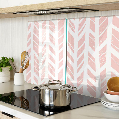 Chopping board glass Leaves in a pink shade