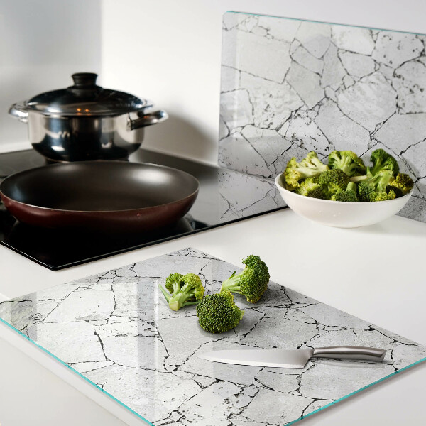 Glass cutting board Cracked marble