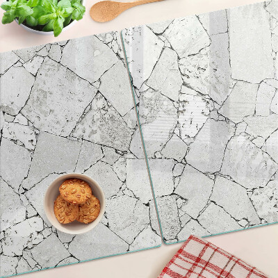 Glass cutting board Cracked marble