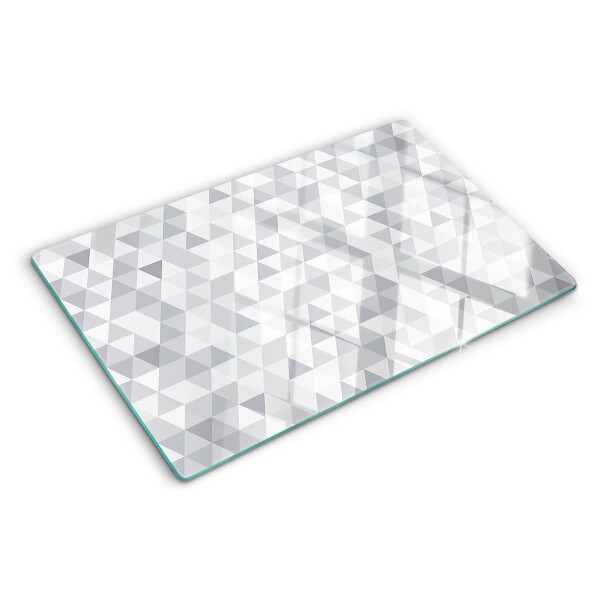 Glass kitchen board Triangle motif in shades of gray