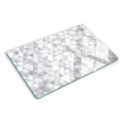 Glass kitchen board Triangle motif in shades of gray
