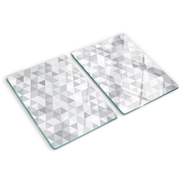 Glass kitchen board Triangle motif in shades of gray