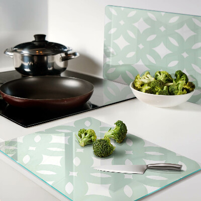 Chopping board Geometric patterns in pastel colors