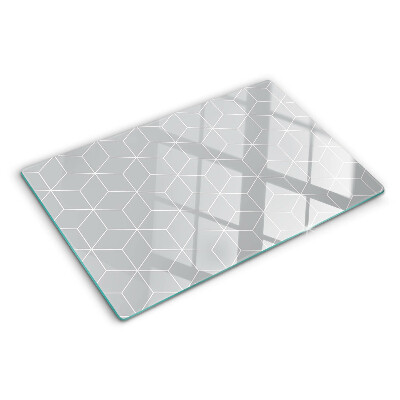 Chopping board glass Hexagonal geometric grid