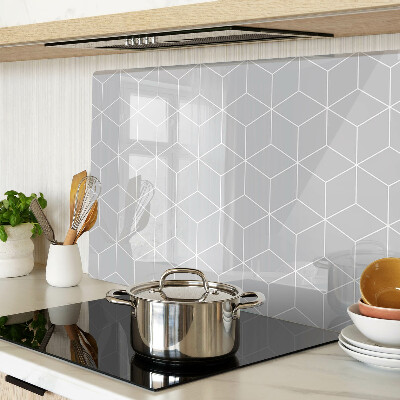 Chopping board glass Hexagonal geometric grid