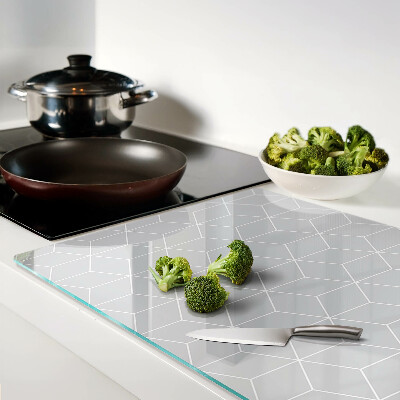 Chopping board glass Hexagonal geometric grid