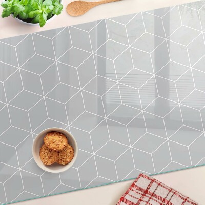 Chopping board glass Hexagonal geometric grid